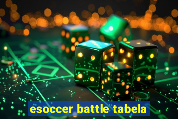 esoccer battle tabela